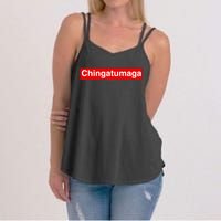 Chingatumaga Apparel Maga Anti Trump Mexican Spanish Fashion Women's Strappy Tank