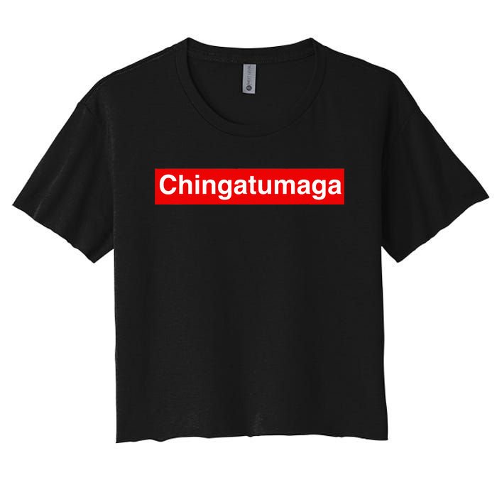 Chingatumaga Apparel Maga Anti Trump Mexican Spanish Fashion Women's Crop Top Tee