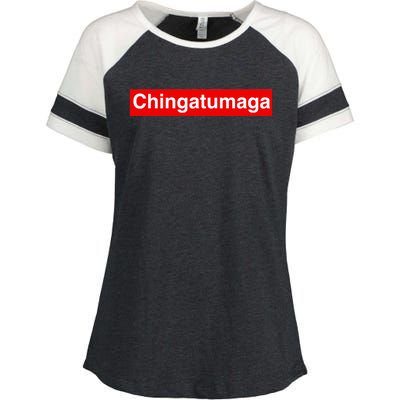 Chingatumaga Apparel Maga Anti Trump Mexican Spanish Fashion Enza Ladies Jersey Colorblock Tee