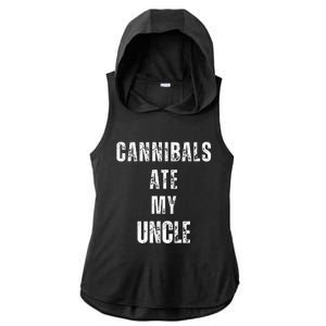 Cannibals Ate My Uncle Joe Biden Political Parody Ladies PosiCharge Tri-Blend Wicking Draft Hoodie Tank