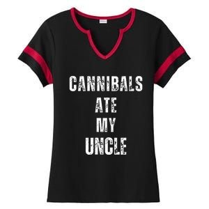 Cannibals Ate My Uncle Joe Biden Political Parody Ladies Halftime Notch Neck Tee