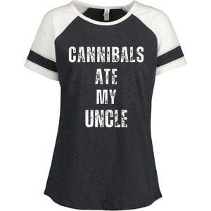 Cannibals Ate My Uncle Joe Biden Political Parody Enza Ladies Jersey Colorblock Tee