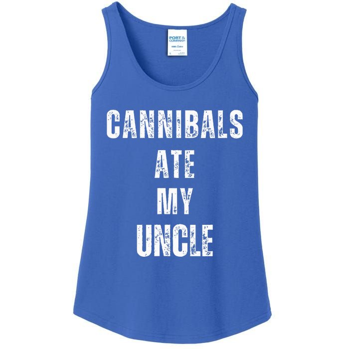 Cannibals Ate My Uncle Joe Biden Political Parody Ladies Essential Tank