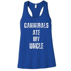 Cannibals Ate My Uncle Joe Biden Political Parody Women's Racerback Tank