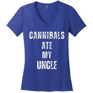 Cannibals Ate My Uncle Joe Biden Political Parody Women's V-Neck T-Shirt