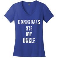 Cannibals Ate My Uncle Joe Biden Political Parody Women's V-Neck T-Shirt