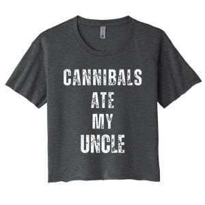 Cannibals Ate My Uncle Joe Biden Political Parody Women's Crop Top Tee