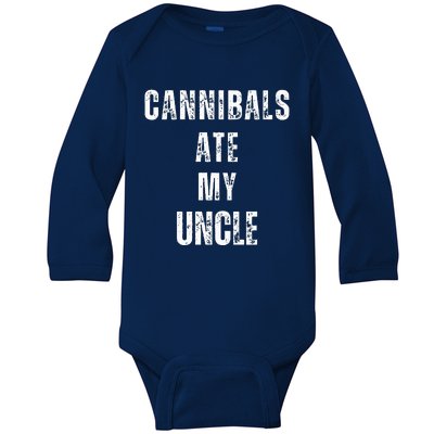 Cannibals Ate My Uncle Joe Biden Political Parody Baby Long Sleeve Bodysuit