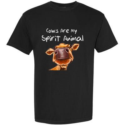 Cows Are My Spirit Animal Cute Cow Saying For Cow Lovers Garment-Dyed Heavyweight T-Shirt