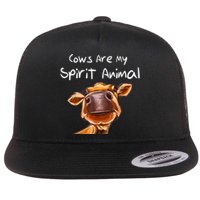 Cows Are My Spirit Animal Cute Cow Saying For Cow Lovers Flat Bill Trucker Hat