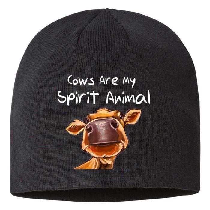 Cows Are My Spirit Animal Cute Cow Saying For Cow Lovers Sustainable Beanie