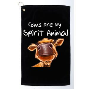 Cows Are My Spirit Animal Cute Cow Saying For Cow Lovers Platinum Collection Golf Towel