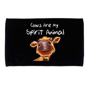 Cows Are My Spirit Animal Cute Cow Saying For Cow Lovers Microfiber Hand Towel