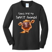 Cows Are My Spirit Animal Cute Cow Saying For Cow Lovers Kids Long Sleeve Shirt