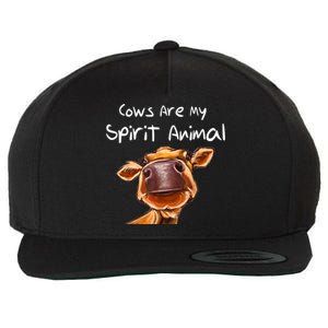 Cows Are My Spirit Animal Cute Cow Saying For Cow Lovers Wool Snapback Cap