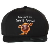 Cows Are My Spirit Animal Cute Cow Saying For Cow Lovers Wool Snapback Cap