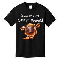 Cows Are My Spirit Animal Cute Cow Saying For Cow Lovers Kids T-Shirt