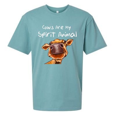 Cows Are My Spirit Animal Cute Cow Saying For Cow Lovers Sueded Cloud Jersey T-Shirt