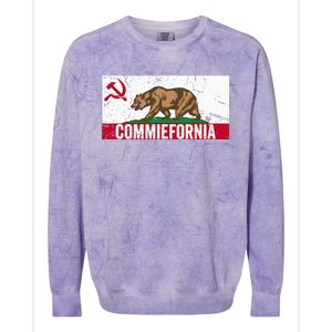 Commiefornia Anti Marxist Communist California Flag Colorblast Crewneck Sweatshirt