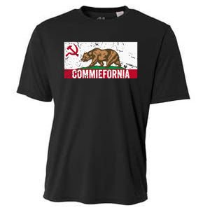 Commiefornia Anti Marxist Communist California Flag Cooling Performance Crew T-Shirt