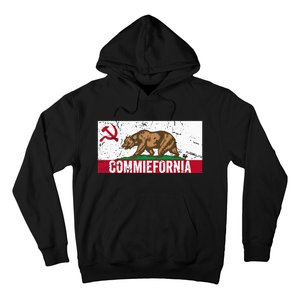 Commiefornia Anti Marxist Communist California Flag Hoodie