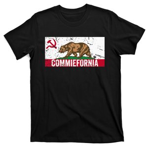 Commiefornia Anti Marxist Communist California Flag T-Shirt