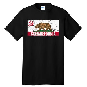 Commiefornia Anti Marxist Communist California Flag Tall T-Shirt