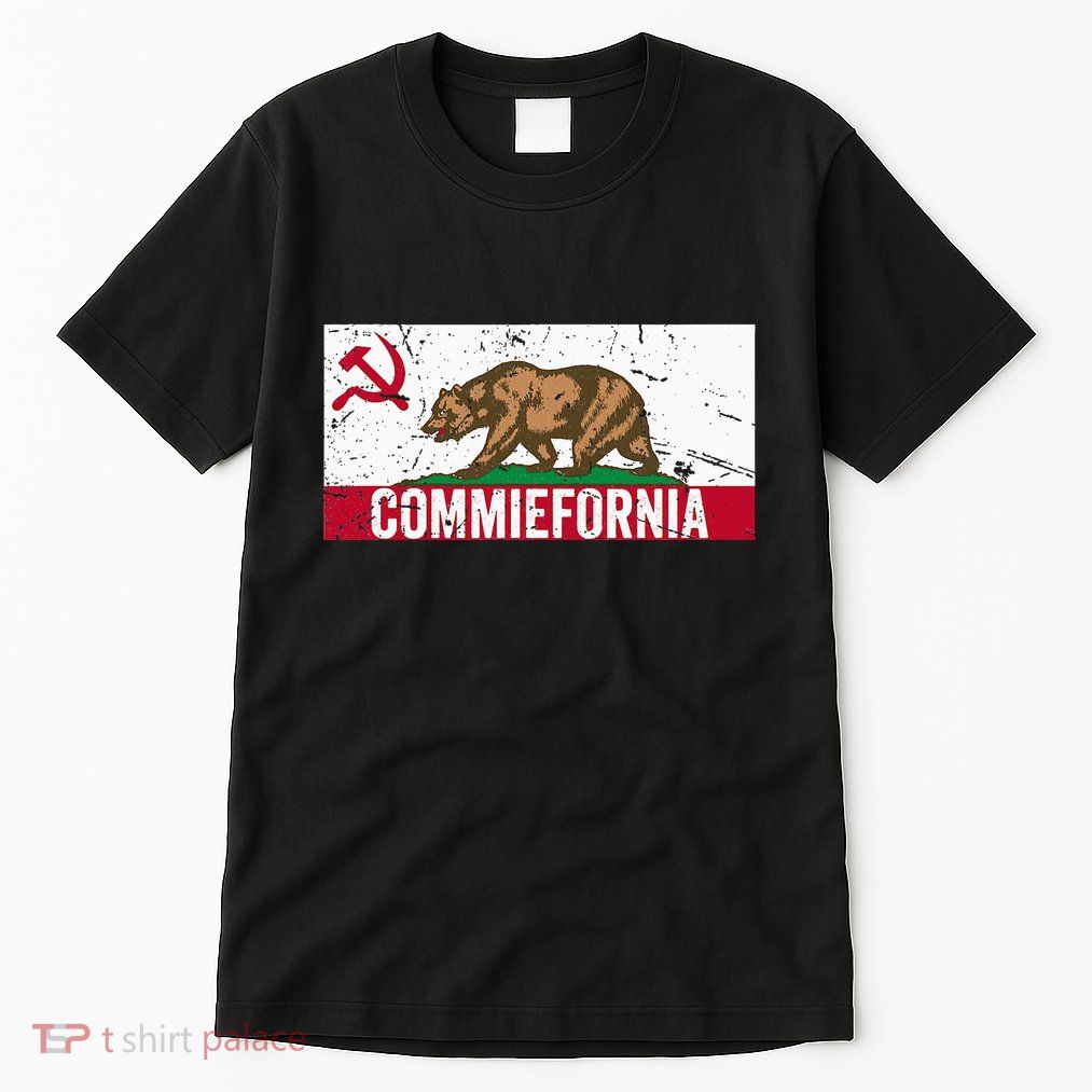 Commiefornia Anti Marxist Communist California Flag Tall T-Shirt