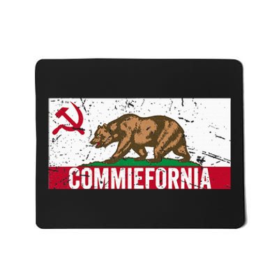 Commiefornia Anti Marxist Communist California Flag Mousepad