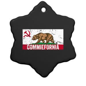 Commiefornia Anti Marxist Communist California Flag Ceramic Star Ornament