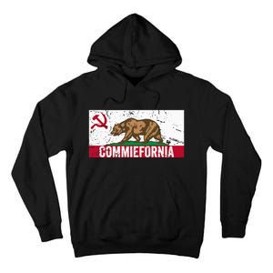 Commiefornia Anti Marxist Communist California Flag Tall Hoodie