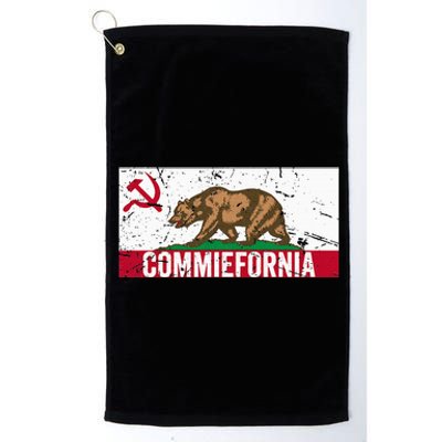 Commiefornia Anti Marxist Communist California Flag Platinum Collection Golf Towel