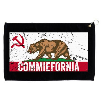 Commiefornia Anti Marxist Communist California Flag Grommeted Golf Towel