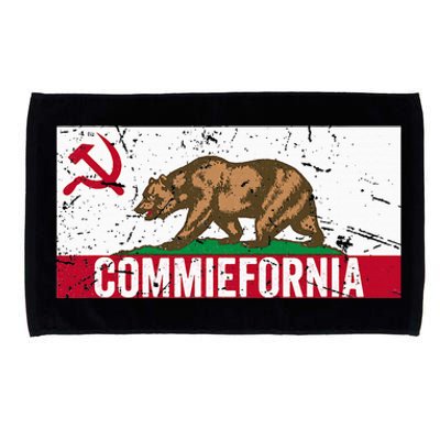 Commiefornia Anti Marxist Communist California Flag Microfiber Hand Towel