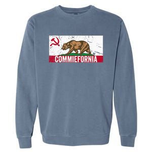 Commiefornia Anti Marxist Communist California Flag Garment-Dyed Sweatshirt