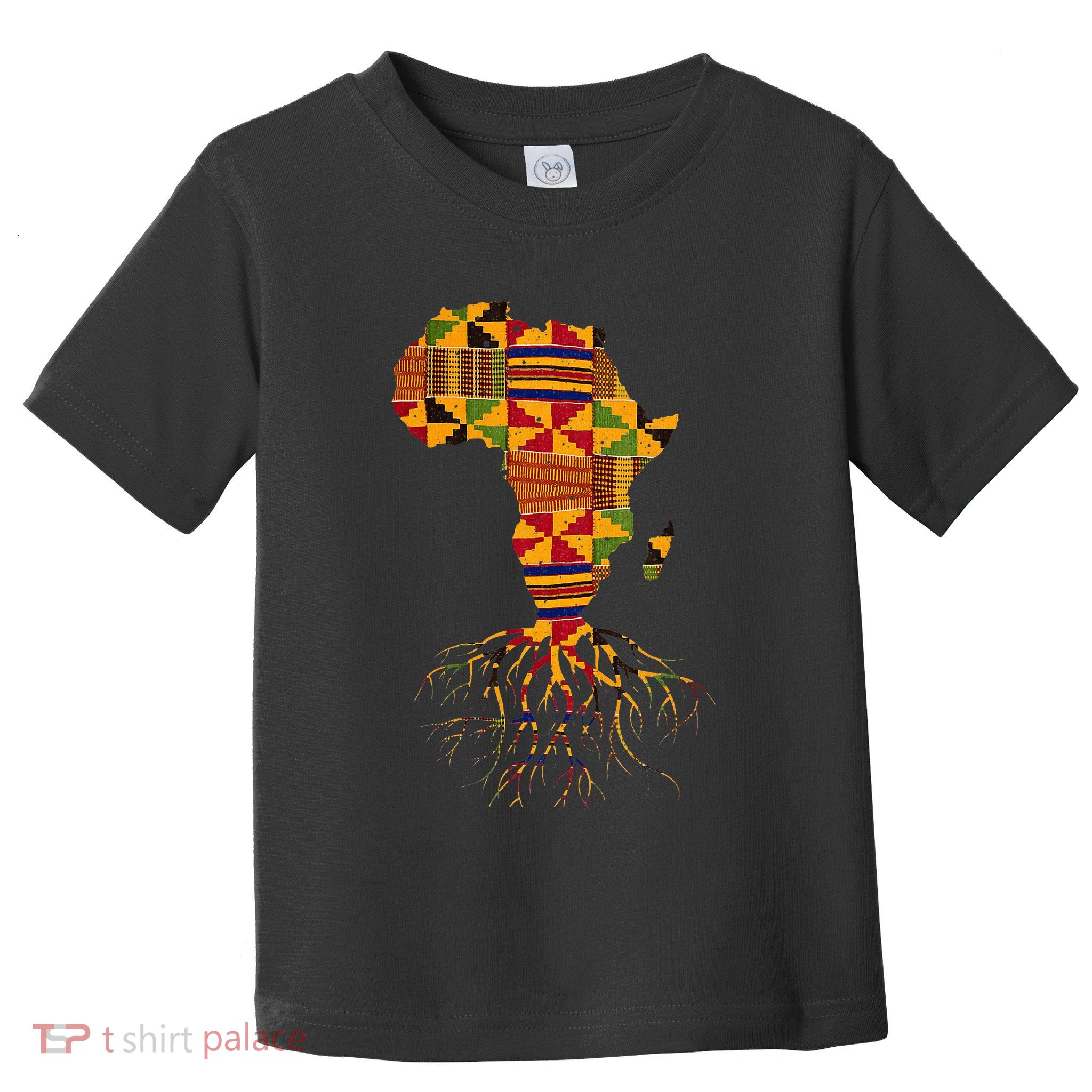 Cool Africa Map Traditional Kente Cloth African Roots Toddler T-Shirt