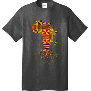 Cool Africa Map Traditional Kente Cloth African Roots T-Shirt