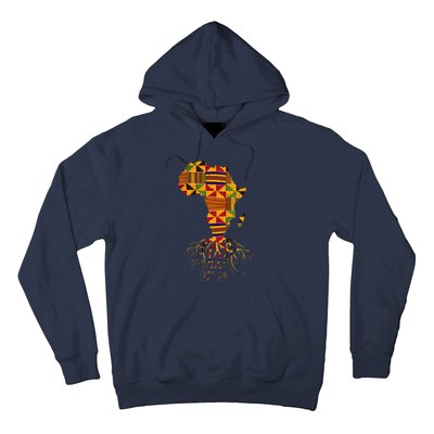 Cool Africa Map Traditional Kente Cloth African Roots Hoodie