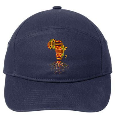 Cool Africa Map Traditional Kente Cloth African Roots 7-Panel Snapback Hat