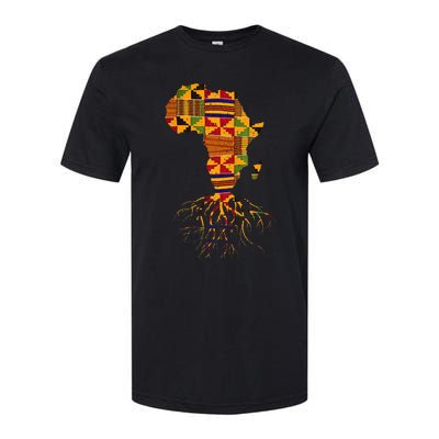 Cool Africa Map Traditional Kente Cloth African Roots Softstyle® CVC T-Shirt