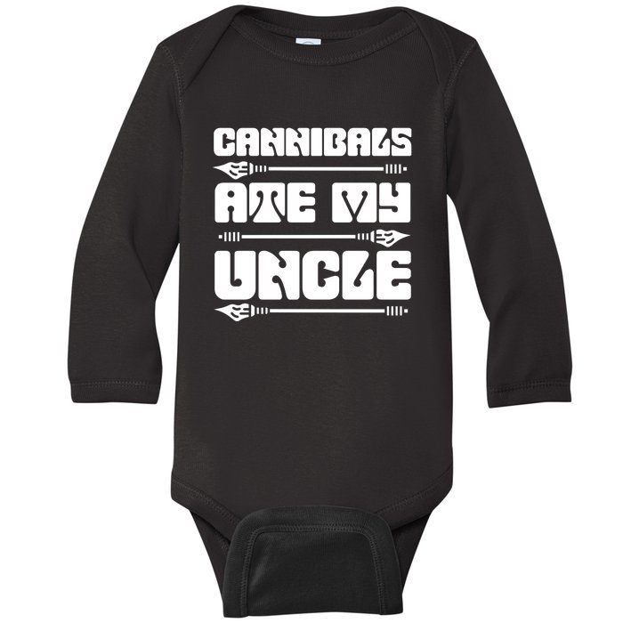 Cannibals Ate My Uncle Joe Biden Baby Long Sleeve Bodysuit