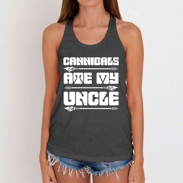 Cannibals Ate My Uncle Joe Biden Women's Knotted Racerback Tank