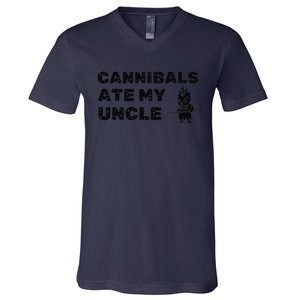 Cannibals Ate My Uncle Joe Biden Saying Funny Trump 2024 V-Neck T-Shirt