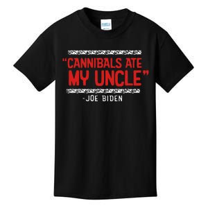 Cannibals Ate My Uncle Joe Biden Satire Trump 2024 Kids T-Shirt