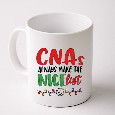 Cnas Always Make The Nice List Nurse Christmas Cna Mug