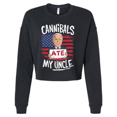 Cannibal Ate My Uncle Cropped Pullover Crew