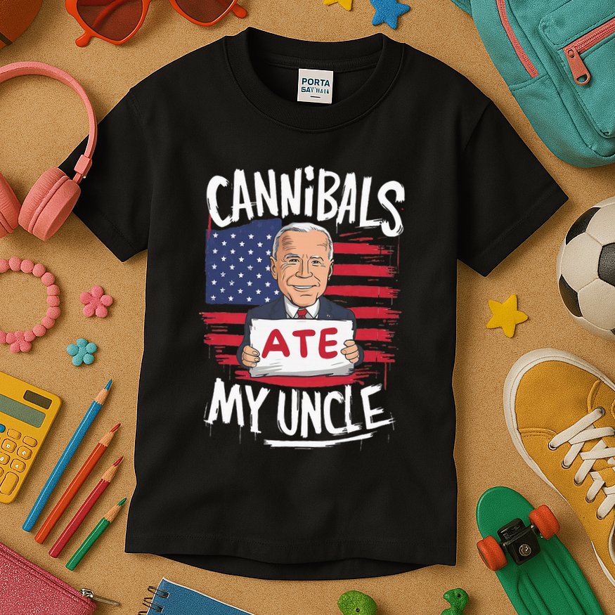 Cannibal Ate My Uncle Kids T-Shirt