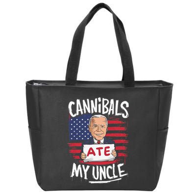 Cannibal Ate My Uncle Zip Tote Bag