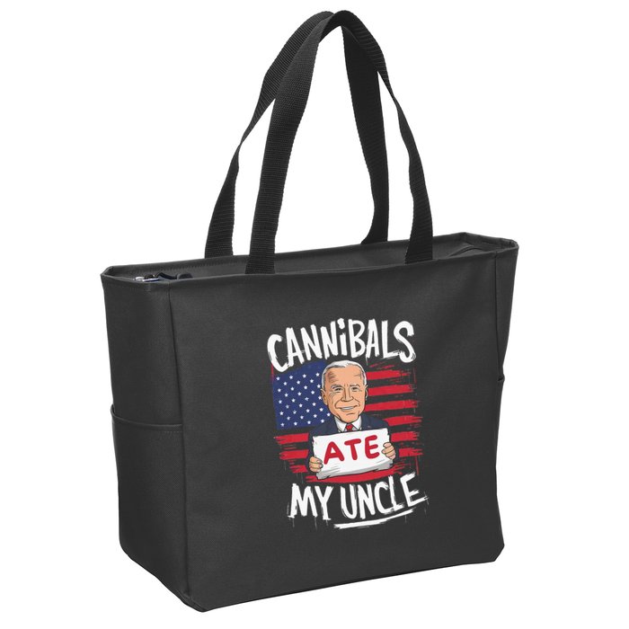 Cannibal Ate My Uncle Zip Tote Bag