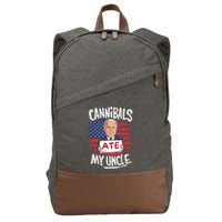 Cannibal Ate My Uncle Cotton Canvas Backpack